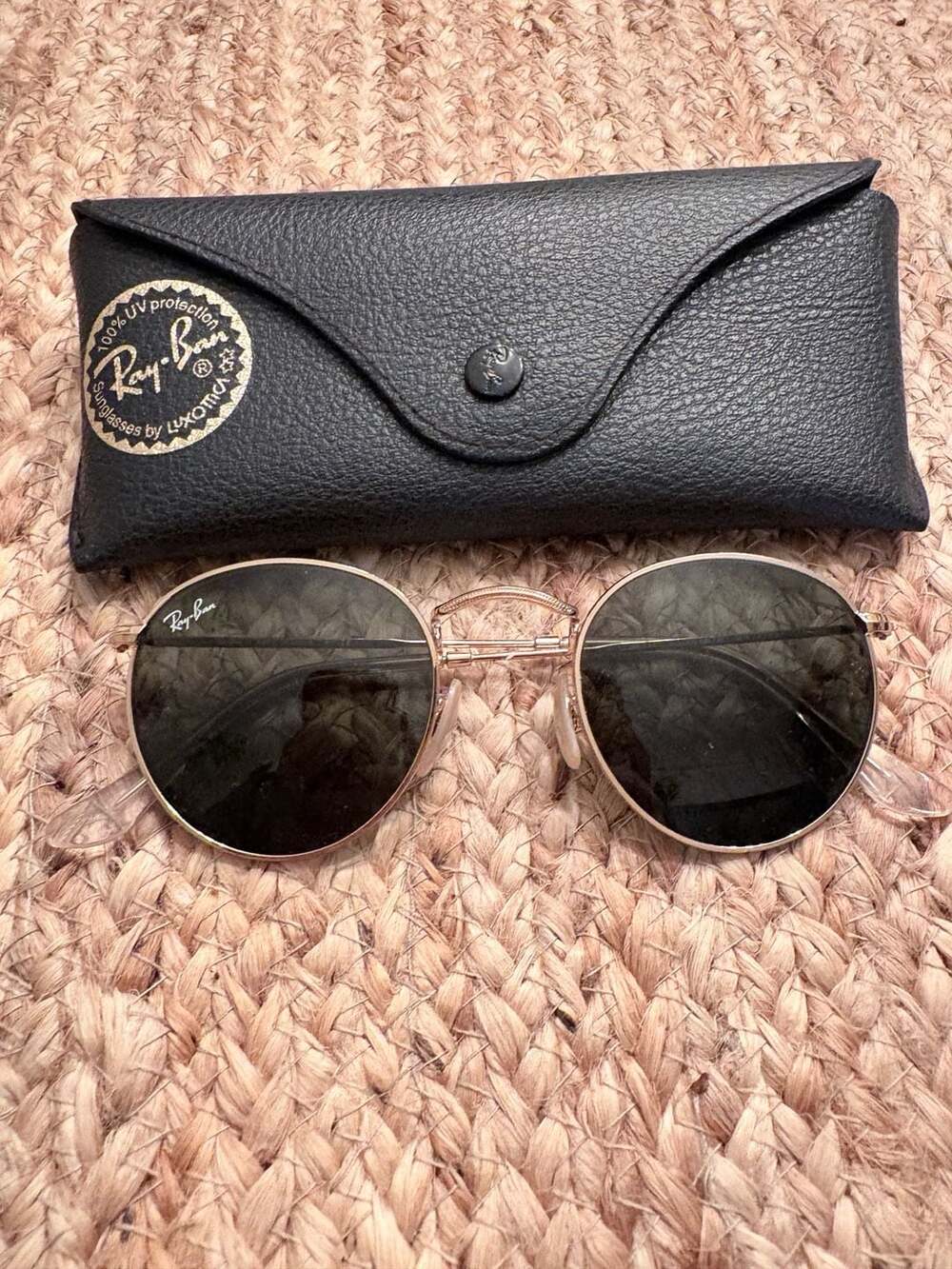 Ray-Ban Round Metal Sunglasses - Black Lenses, Gold Frame